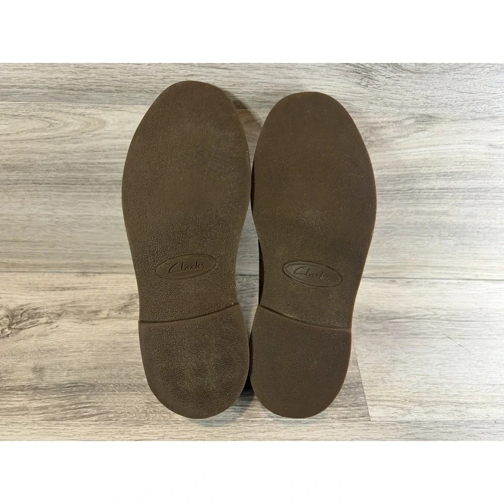 Clarks Bushacre Boots Men's 8.5 M‎ Brown Oiled Leather Chukka Desert Comfort